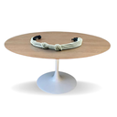 Ver imagem 3 de Mesa de Jantar Tulipa Saarinen Redonda 150cm Tampo Cor Jade Modelar Art Moveis Tulipa Saarinen Oval