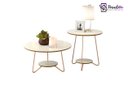 Ver imagem 3 de Conjunto Mesa de Centro e Lateral Liz:Off White/Freijó