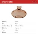 Ver imagem 6 de Vaso Garrafa Decorativo de Vidro Rosa 6x9x9cm Enfeite Sala Mesa Estante Aparador