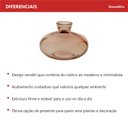 Ver mais imagens de Vaso Garrafa Decorativo de Vidro Rosa 6x9x9cm Enfeite Sala Mesa Estante Aparador