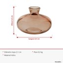 Ver imagem 7 de Vaso Garrafa Decorativo de Vidro Rosa 6x9x9cm Enfeite Sala Mesa Estante Aparador