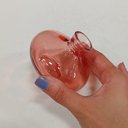 Ver imagem 3 de Vaso Garrafa Decorativo de Vidro Rosa 6x9x9cm Enfeite Sala Mesa Estante Aparador