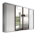 Ver imagem 3 de Guarda Roupa Casal com 6 Espelhos 4 Portas Firenze Minastex