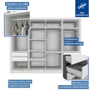 Ver mais imagens de Guarda Roupa Casal com 6 Espelhos 4 Portas Firenze Minastex
