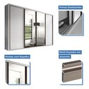 Ver imagem 7 de Guarda Roupa Casal com 6 Espelhos 4 Portas Firenze Minastex