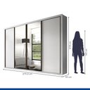Ver imagem 5 de Guarda Roupa Casal com 6 Espelhos 4 Portas Firenze Minastex