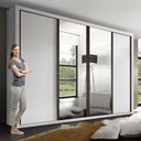 Ver imagem 2 de Guarda Roupa Casal com 6 Espelhos 4 Portas Firenze Minastex
