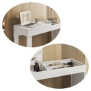 Ver imagem 3 de Escrivaninha Penteadeira Play Espelho Basculante e Vidro Branco Fosco