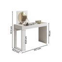 Ver imagem 4 de Escrivaninha Penteadeira Play Espelho Basculante e Vidro Branco Fosco