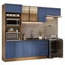 Ver imagem 2 de Armário de Cozinha Completa 270 cm Rustic/Azul Vik Madesa 08