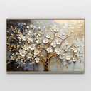 Ver imagem 3 de Quadro Decorativo Árvore da Vida Flores Brancas Dourado Sala Quarto Casa Escritório