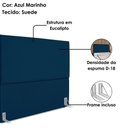 Ver imagem 4 de Cabeceira Queen 160 Cm com Frame Luna Suede Azul Marinho Artte
