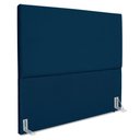 Ver imagem 1 de Cabeceira Queen 160 Cm com Frame Luna Suede Azul Marinho Artte