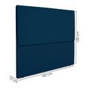 Ver imagem 3 de Cabeceira Queen 160 Cm com Frame Luna Suede Azul Marinho Artte