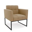 Ver imagem 6 de Poltrona Sala e Puff Decorativo Industrial Elisa Suede Marrom Rato D03 - D’Rossi