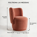 Ver imagem 3 de Kit 2 Poltrona Orgânica Lia Linho Luxo Moderna Conforto Design Sala Espera Recepção:Terracota