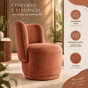 Ver imagem 2 de Kit 2 Poltrona Orgânica Lia Linho Luxo Moderna Conforto Design Sala Espera Recepção:Terracota