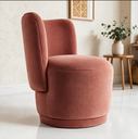 Ver imagem 5 de Kit 2 Poltrona Orgânica Lia Linho Luxo Moderna Conforto Design Sala Espera Recepção:Terracota
