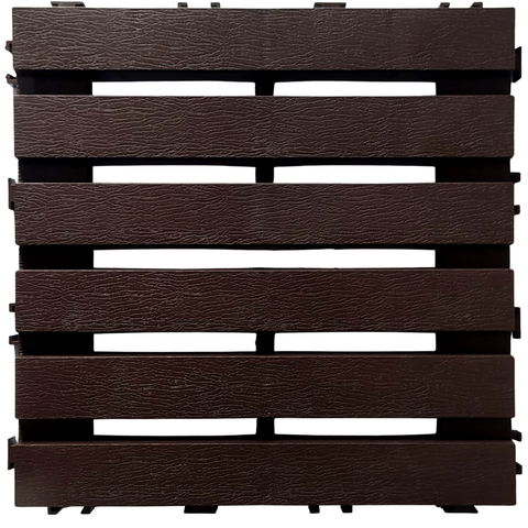 KIT 12 DECKS MADEIRA PLASTICA ECO MAXX 30x30 MODULAR 30X30.:IMBUIA