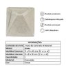Vaso de Concreto Artesanal Decorativo Triangulos 10cm Cinza - 2