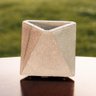 Vaso de Concreto Artesanal Decorativo Triangulos 10cm Cinza - 4