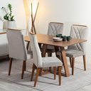 Ver imagem 1 de Conjunto de Jantar Mesa Avena 4 Cadeiras Megan - Canella C/ Fendi