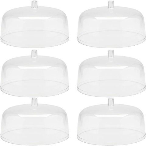 Kit 6 Cúpulas para Prato de Bolo Tampa Acrílico Cúpula 30cm