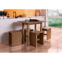 Ver imagem 1 de Conjunto Mesa Dobrável 4 Banquetas Baixas Ameixa Negra