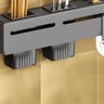 Suporte Organizador de Pendurar Utensilios Cozinha Metal Cinza - 5