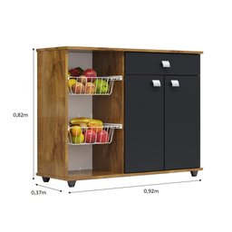 Fruteira Renata Microondas Bebedouro 2 Portas 1 Gav Castanho/onix - 4