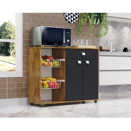 Fruteira Renata Microondas Bebedouro 2 Portas 1 Gav Castanho/onix - 2