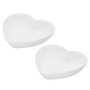 Ver imagem 4 de Bowls Coração em Porcelana Bon Gourmet 19x15x6 Cm Conjunto com 2 Peças Branco Elegante para Servir