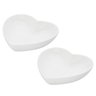 Bowls Coração em Porcelana Bon Gourmet 19x15x6 Cm Conjunto com 2 Peças Branco Elegante para Servir - 4