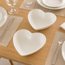 Bowls Coração em Porcelana Bon Gourmet 19x15x6 Cm Conjunto com 2 Peças Branco Elegante para Servir - 3