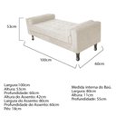 Ver imagem 3 de Recamier Baú Félix Solteiro 100cm Corano Bege