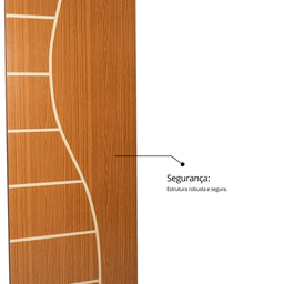 Folha de Porta Madeira Decorada 210x60cm Espessura 3,5cm Cantareira MGM Marrom/Mogno - 10 Folha de Porta Madeira Decorada 210x60cm Espessura 3,5cm Cantareira MGM Marrom/Mogno - 10