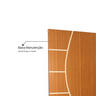 Folha de Porta Madeira Decorada 210x60cm Espessura 3,5cm Cantareira MGM - 6