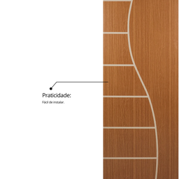 Folha de Porta Madeira Decorada 210x60cm Espessura 3,5cm Cantareira MGM Marrom/Mogno - 7 Folha de Porta Madeira Decorada 210x60cm Espessura 3,5cm Cantareira MGM Marrom/Mogno - 7