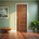 Folha de Porta Madeira Decorada 210x60cm Espessura 3,5cm Cantareira MGM