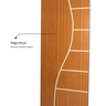 Folha de Porta Madeira Decorada 210x60cm Espessura 3,5cm Cantareira MGM - 8