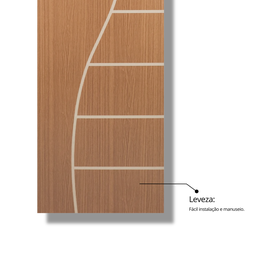 Folha de Porta Madeira Decorada 210x60cm Espessura 3,5cm Cantareira MGM Marrom/Mogno - 9 Folha de Porta Madeira Decorada 210x60cm Espessura 3,5cm Cantareira MGM Marrom/Mogno - 9