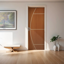 Ver imagem 1 de Folha de Porta Madeira Decorada 210x70cm Espessura 3,5cm Gaúcha MGM Marrom/Mogno