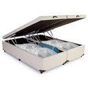 Ver imagem 5 de Cama Box Baú Queen Bipartido Sintético Sereneprime Branco 158x198x44