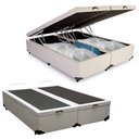 Ver imagem 1 de Cama Box Baú Queen Bipartido Sintético Sereneprime Branco 158x198x44