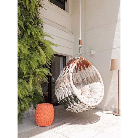 Poltrona Suspensa Balanço Boho Chic Corda Náutica Gota Ninho