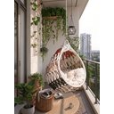 Ver imagem 2 de Poltrona Suspensa Balanço Boho Chic Corda Náutica Gota Ninho