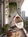 Ver imagem 2 de Poltrona Suspensa Balanço Boho Chic Corda Náutica Gota Ninho