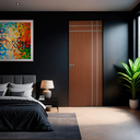 Ver imagem 1 de Folha de Porta Madeira Decorada 210x70cm Espessura 3,5cm Mantiqueira MGM Marrom/Mogno