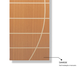 Folha de Porta Madeira Decorada 210x80cm Espessura 3,5cm Neblina MGM - 10