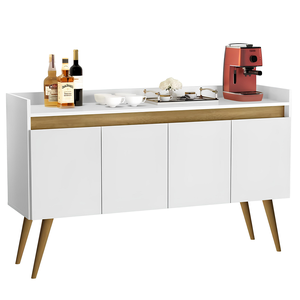 Aparador Buffet 4 Portas Branco Mel Gold Primus